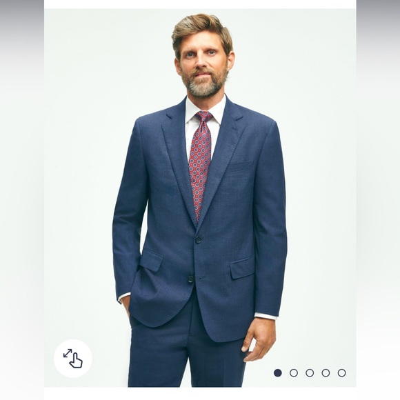 Brooks Brothers 100% wool navy blue explorer Fitzgerald fit size 40L - Picture 6 of 7